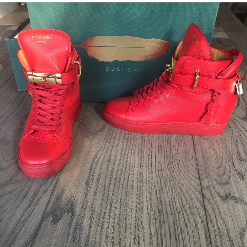 Buscemi Alma wedge sneakers with locks and key